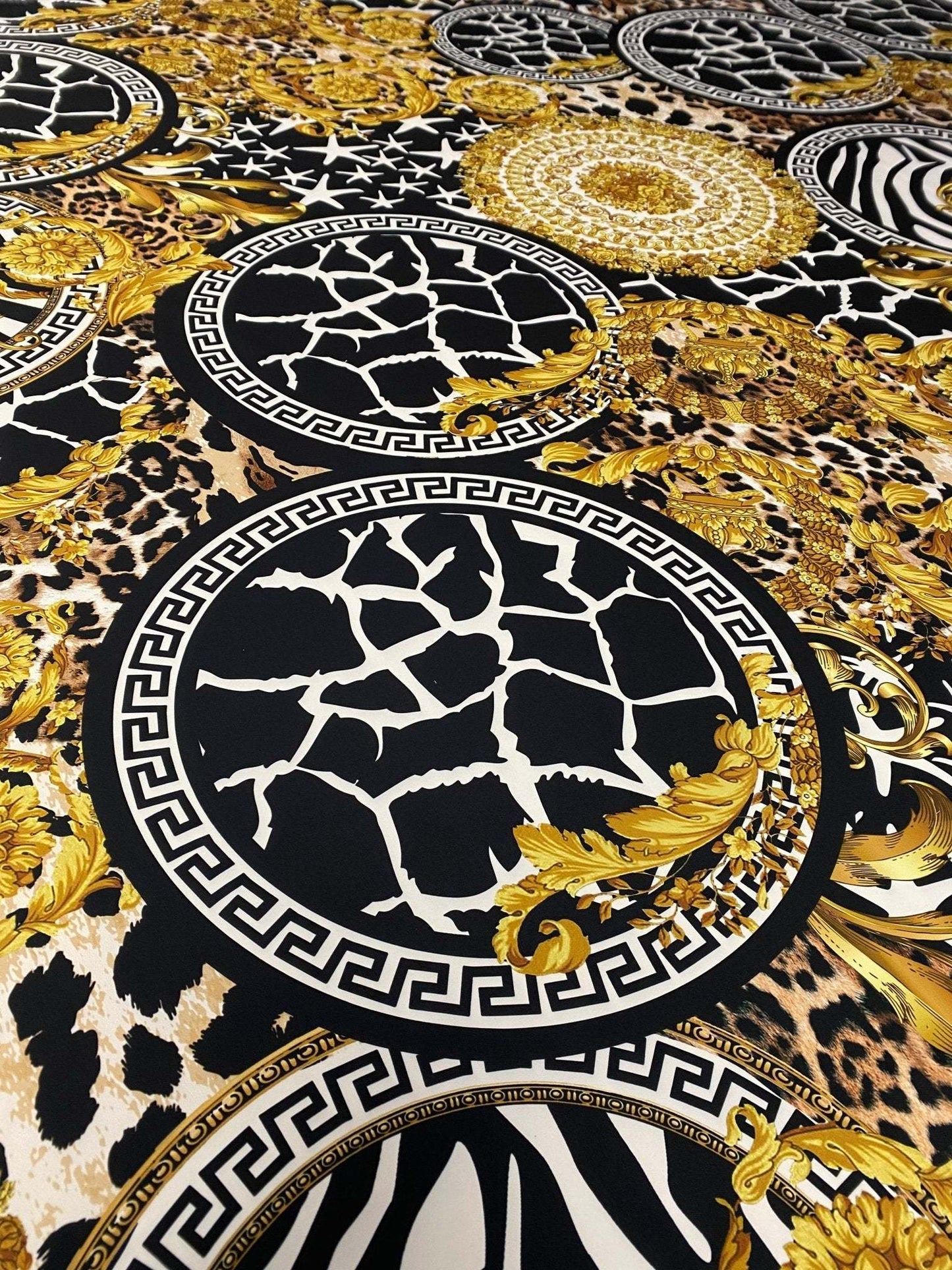 Baroque Greek Key Fabric Sold by Metre