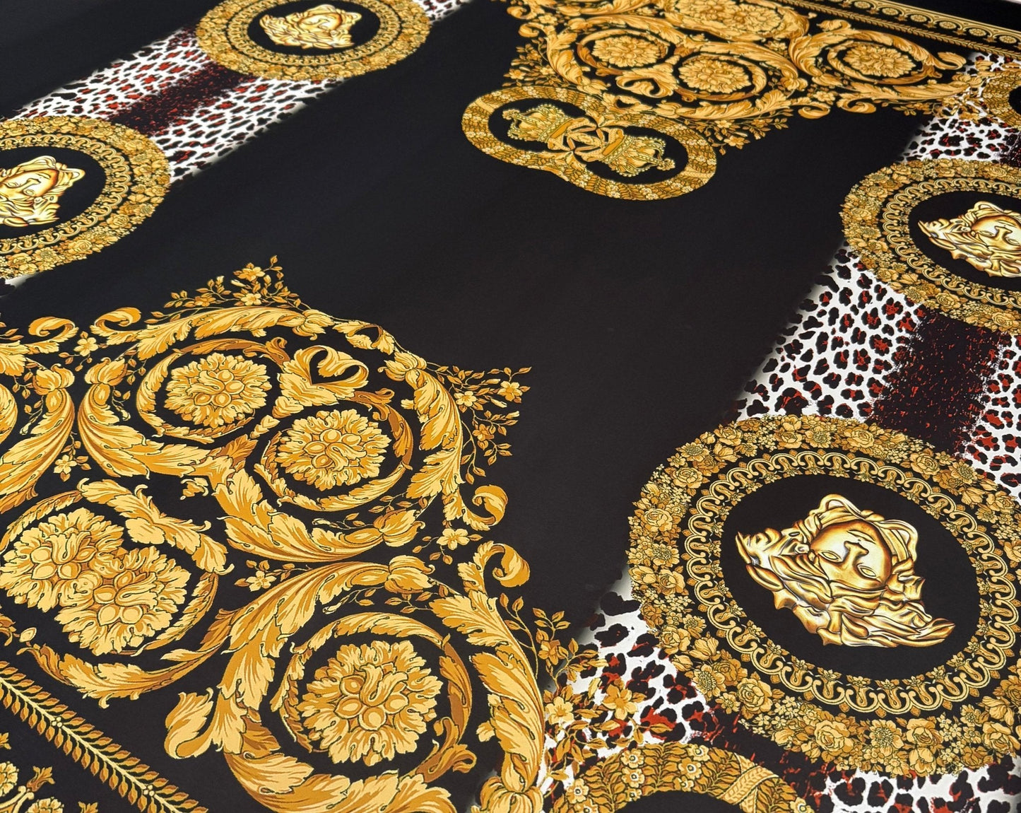 Baroque Leopard Fabric Sold by the Metre