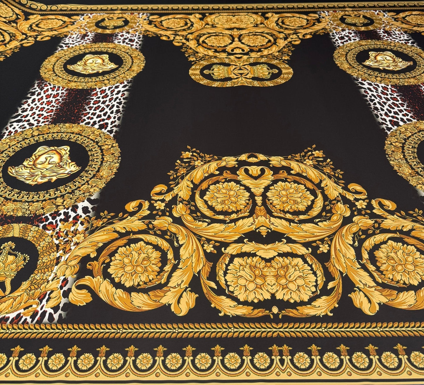 Baroque Leopard Fabric Sold by the Metre