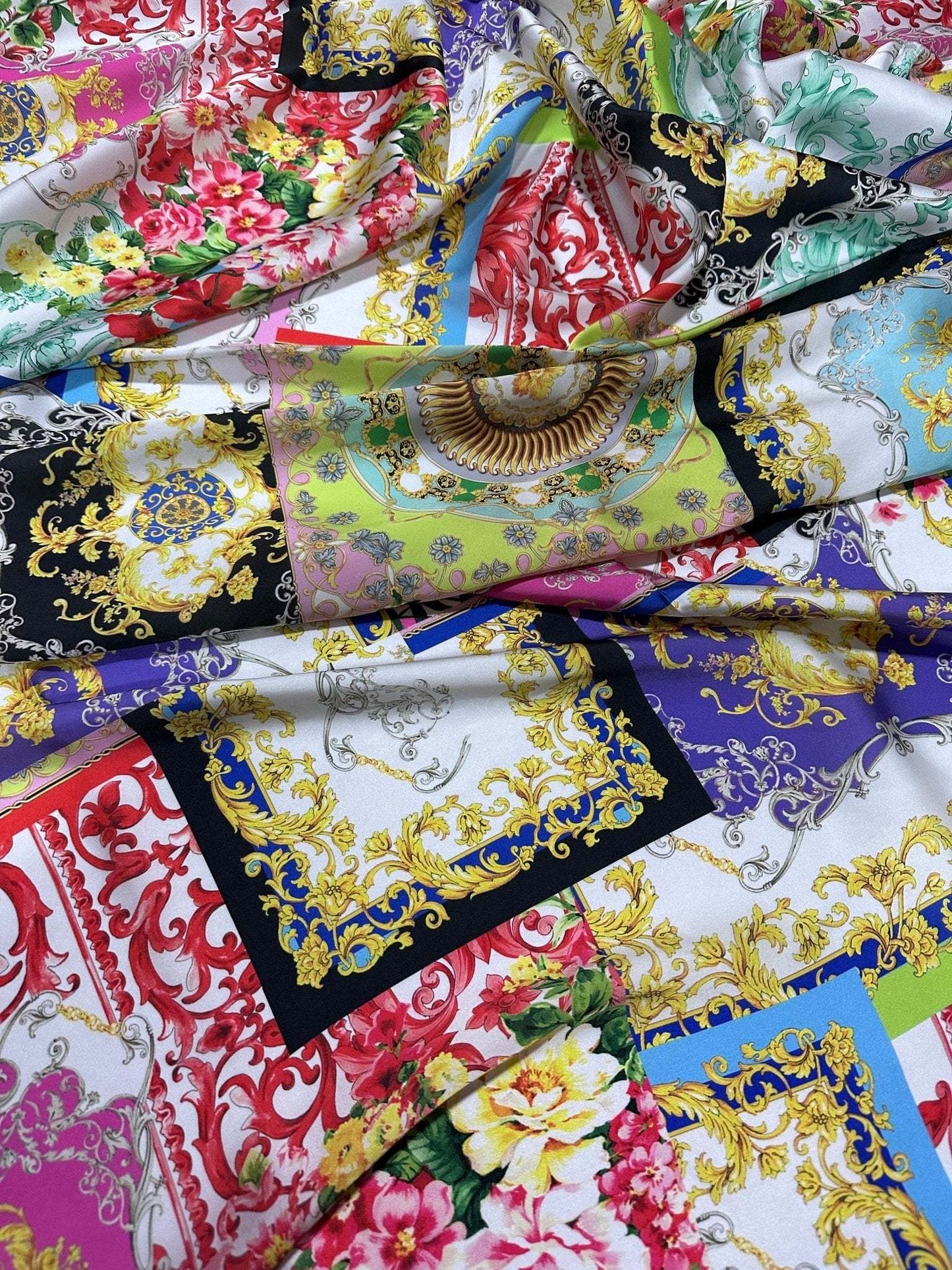 Baroque Pattern Fabric – Fabric by Metre, Multiple Options for Sewing & Dressmaking