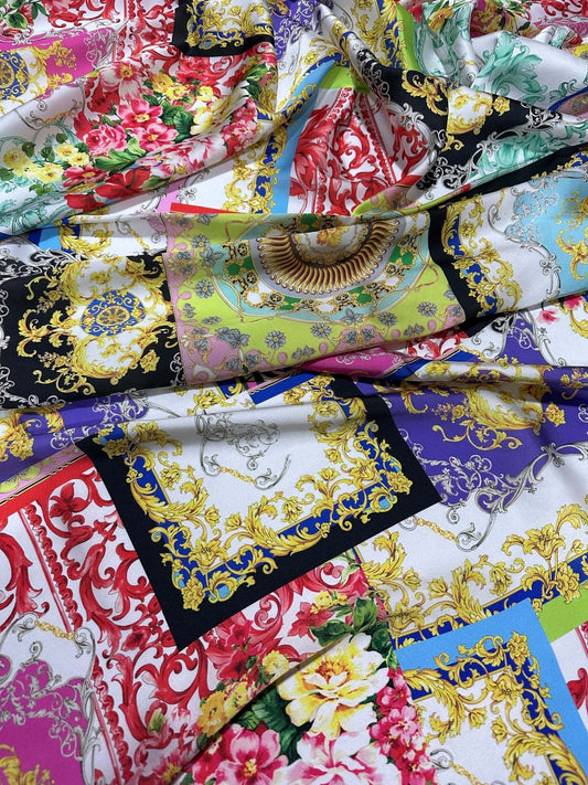 Baroque Pattern Fabric – Fabric by Metre, Multiple Options for Sewing & Dressmaking