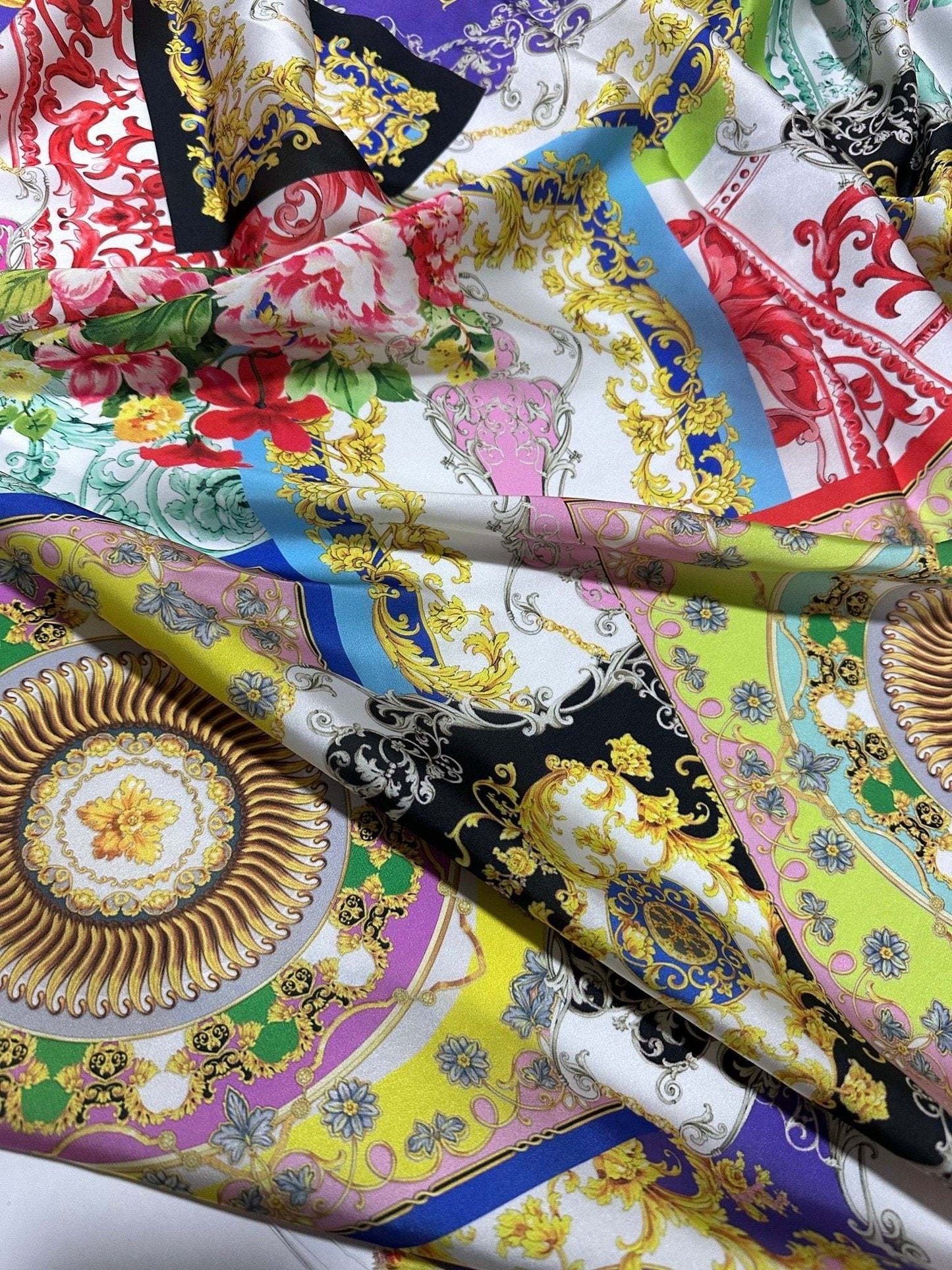 Baroque Pattern Fabric – Fabric by Metre, Multiple Options for Sewing & Dressmaking