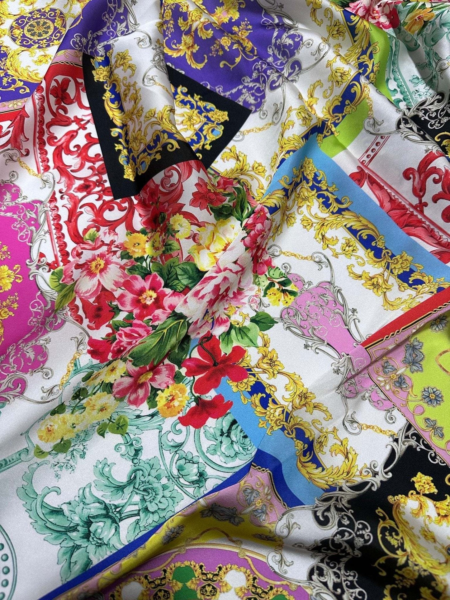 Baroque Pattern Fabric – Fabric by Metre, Multiple Options for Sewing & Dressmaking