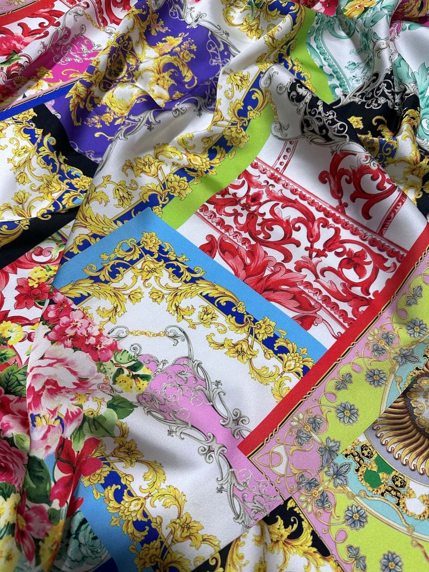 Baroque Pattern Fabric – Fabric by Metre, Multiple Options for Sewing & Dressmaking