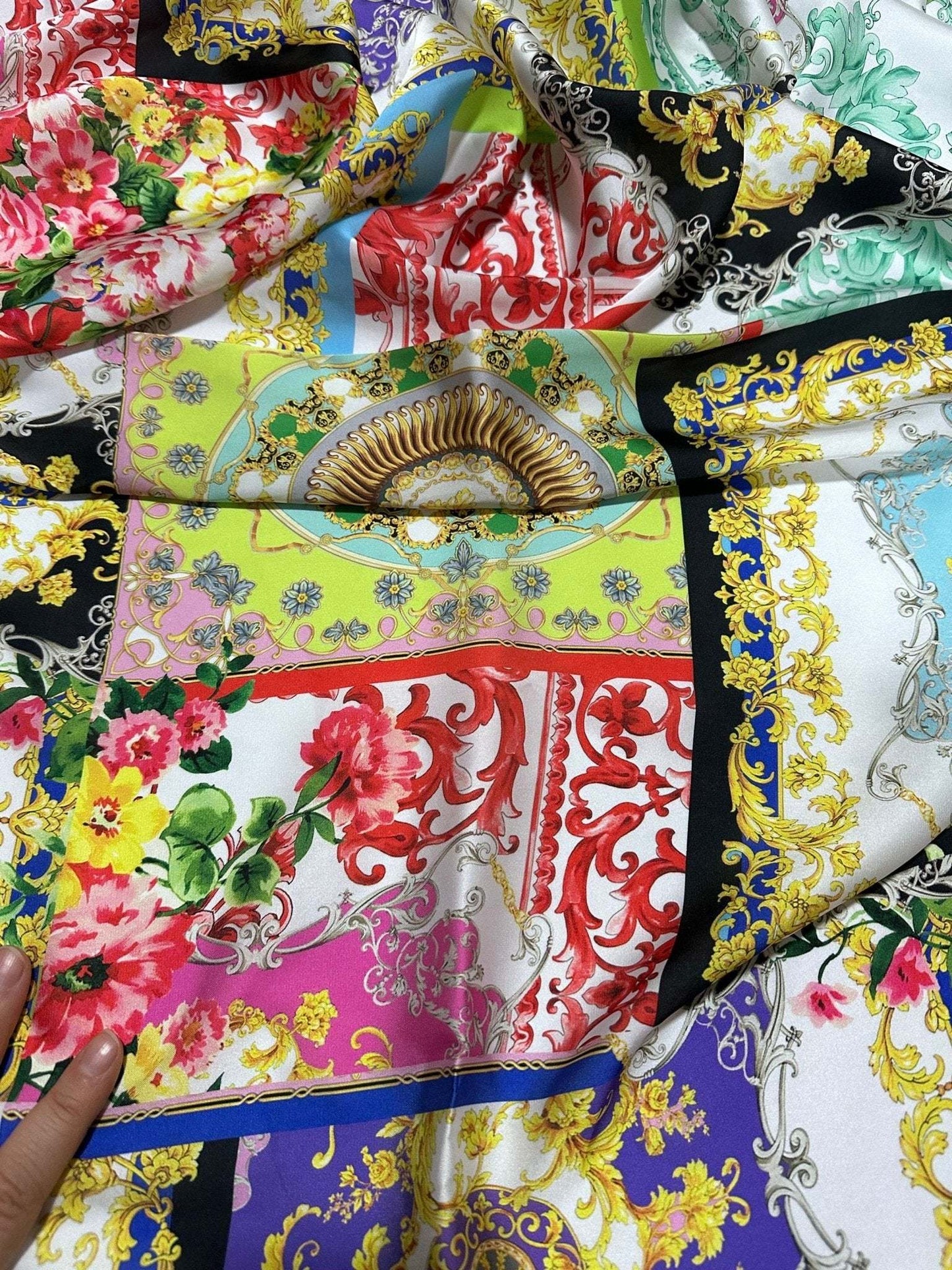 Baroque Pattern Fabric – Fabric by Metre, Multiple Options for Sewing & Dressmaking