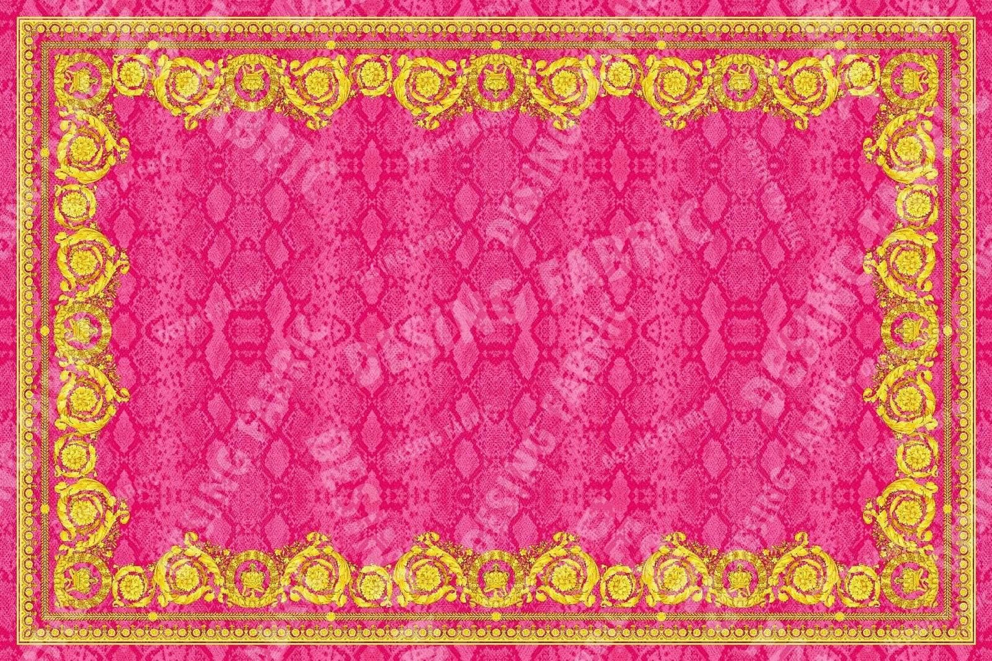 Baroque Pink Panel Fabric by the Metre