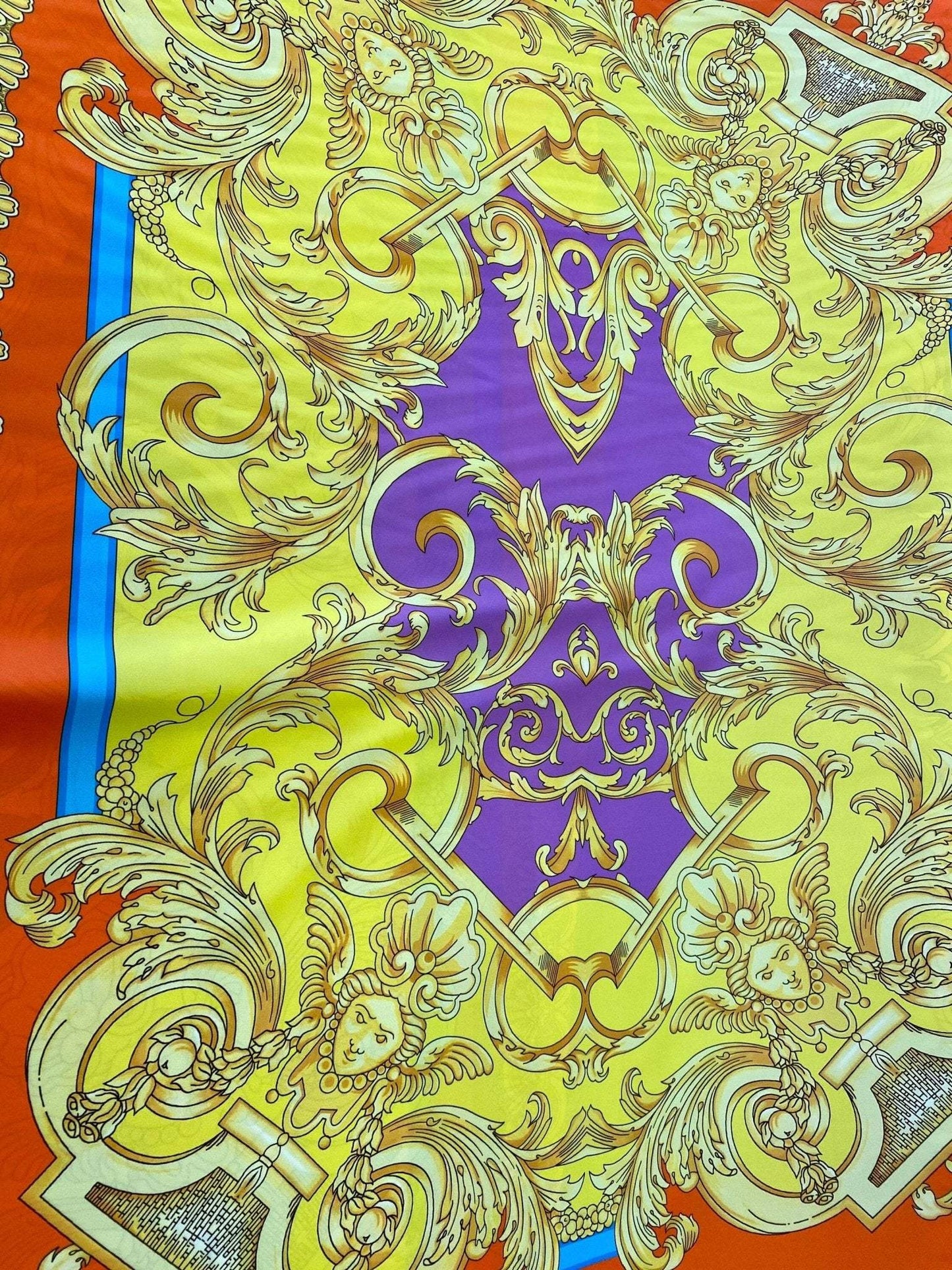 Baroque Pattern Silky Crepe Fabric Sold by Metre
