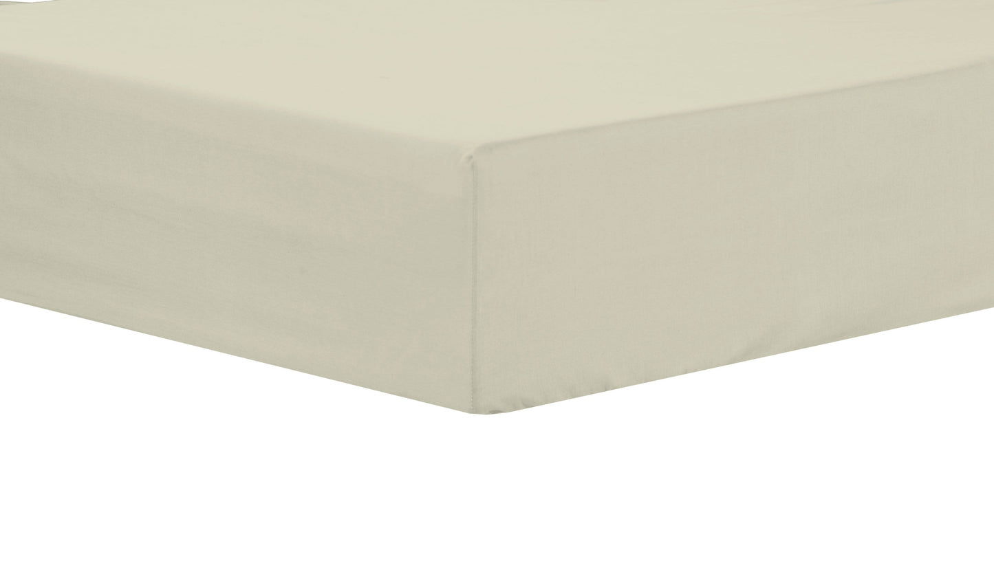 Basics Super Soft Durable Fitted Sheet High-Quality Indus Valley Cotton Linen Elasticated for Perfect Fit Multiple Sizes and Colours OEKO-TEX Certified Bedding by OLIVIA ROCCO