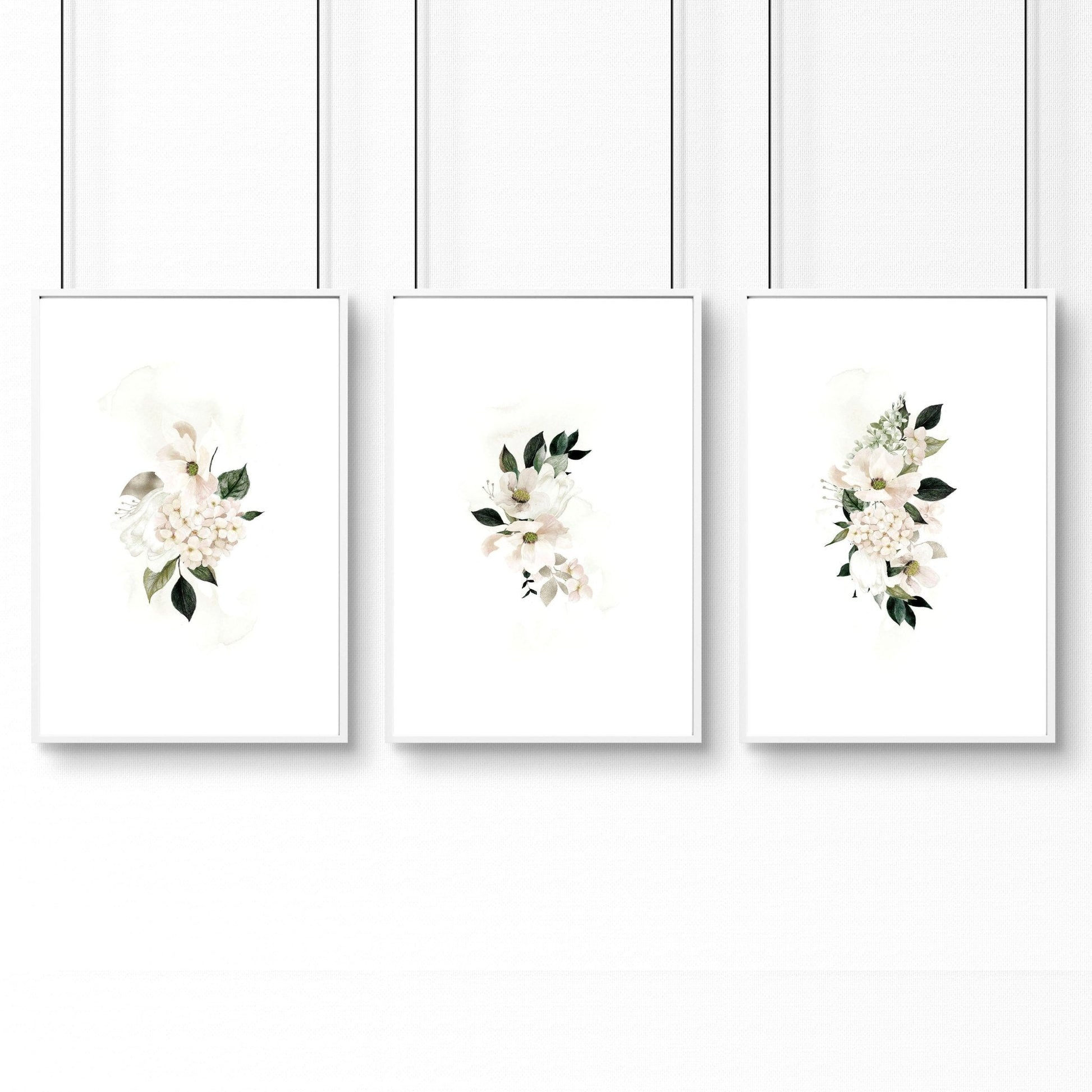 Bathroom framed pictures | set of 3 Shabby Chic wall art
