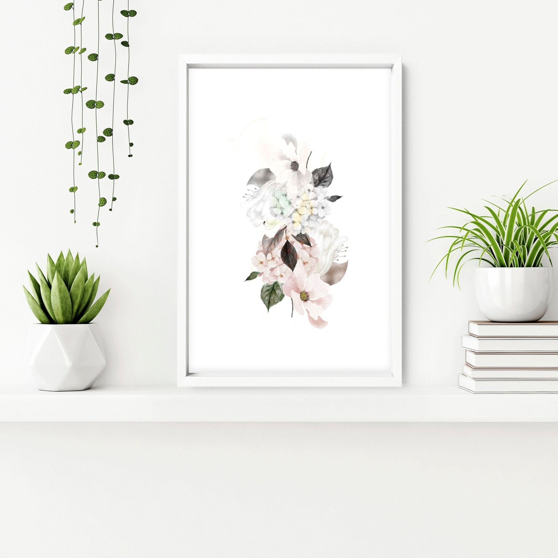 Bathroom prints framed | set of 3 wall art prints