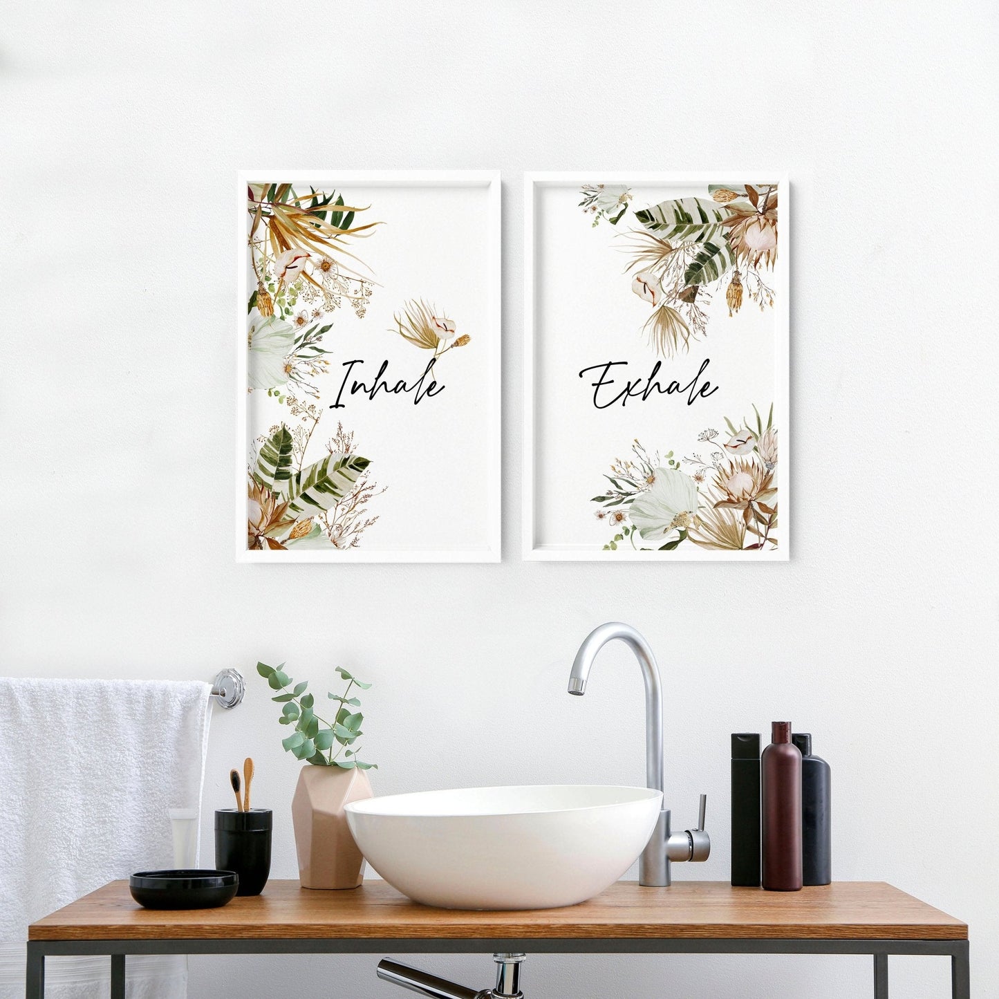 Bathroom pictures for walls | Set of 2 prints