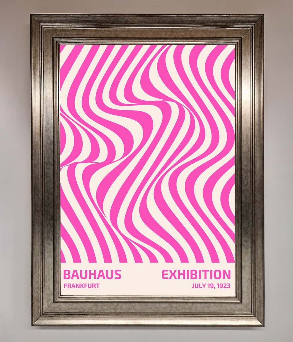 Bauhaus Pink Expedition Framed Wall Art