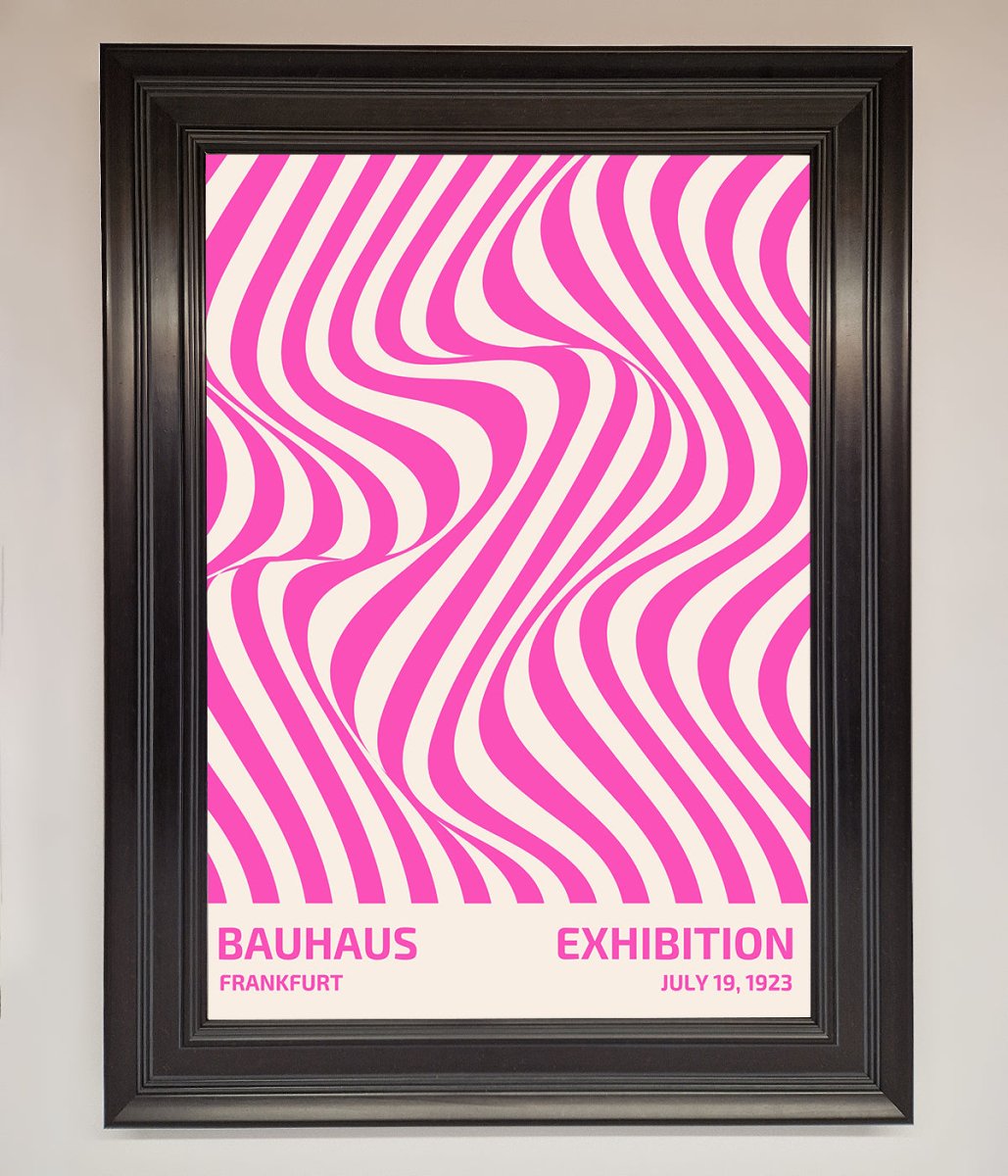 Bauhaus Pink Expedition Framed Wall Art