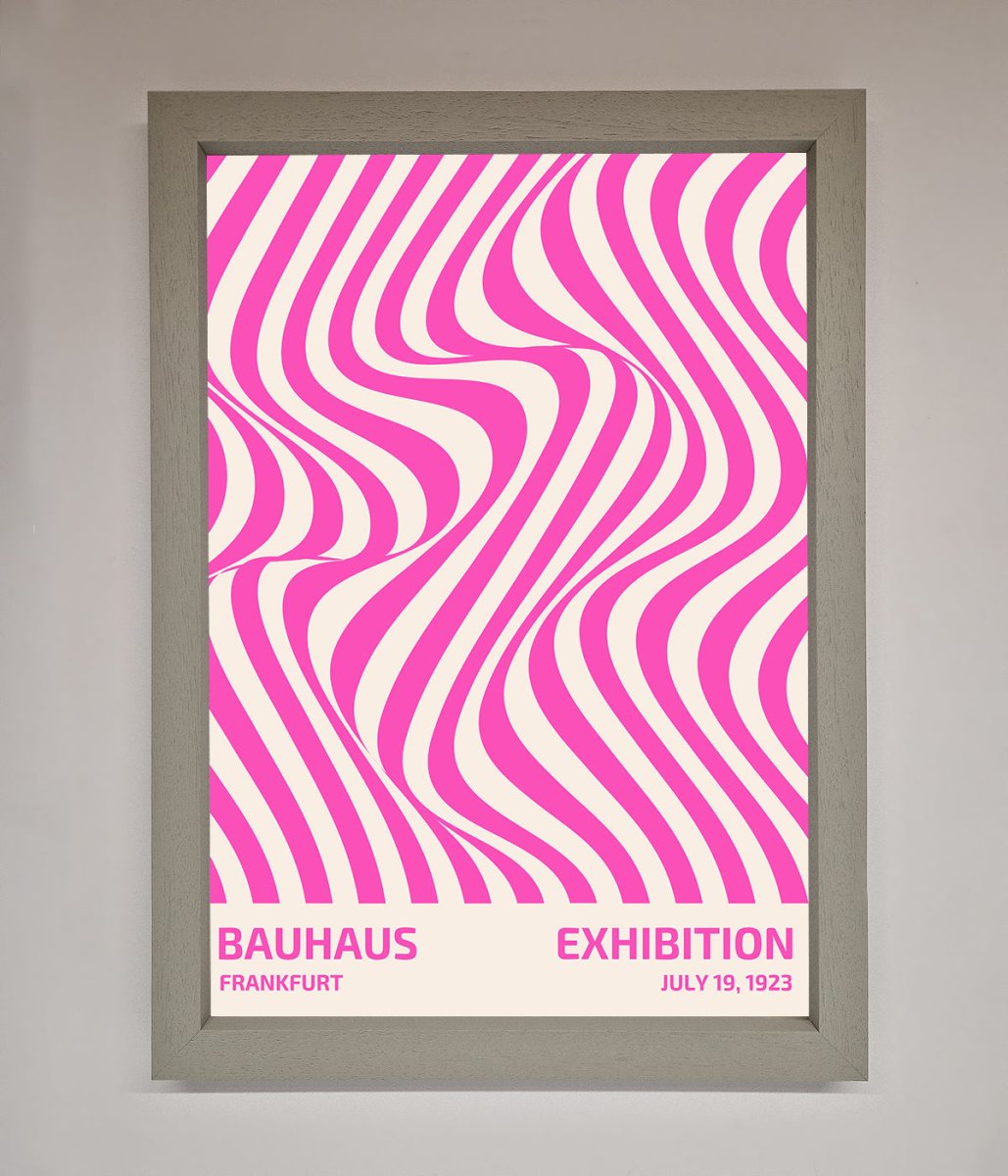 Bauhaus Pink Expedition Framed Wall Art