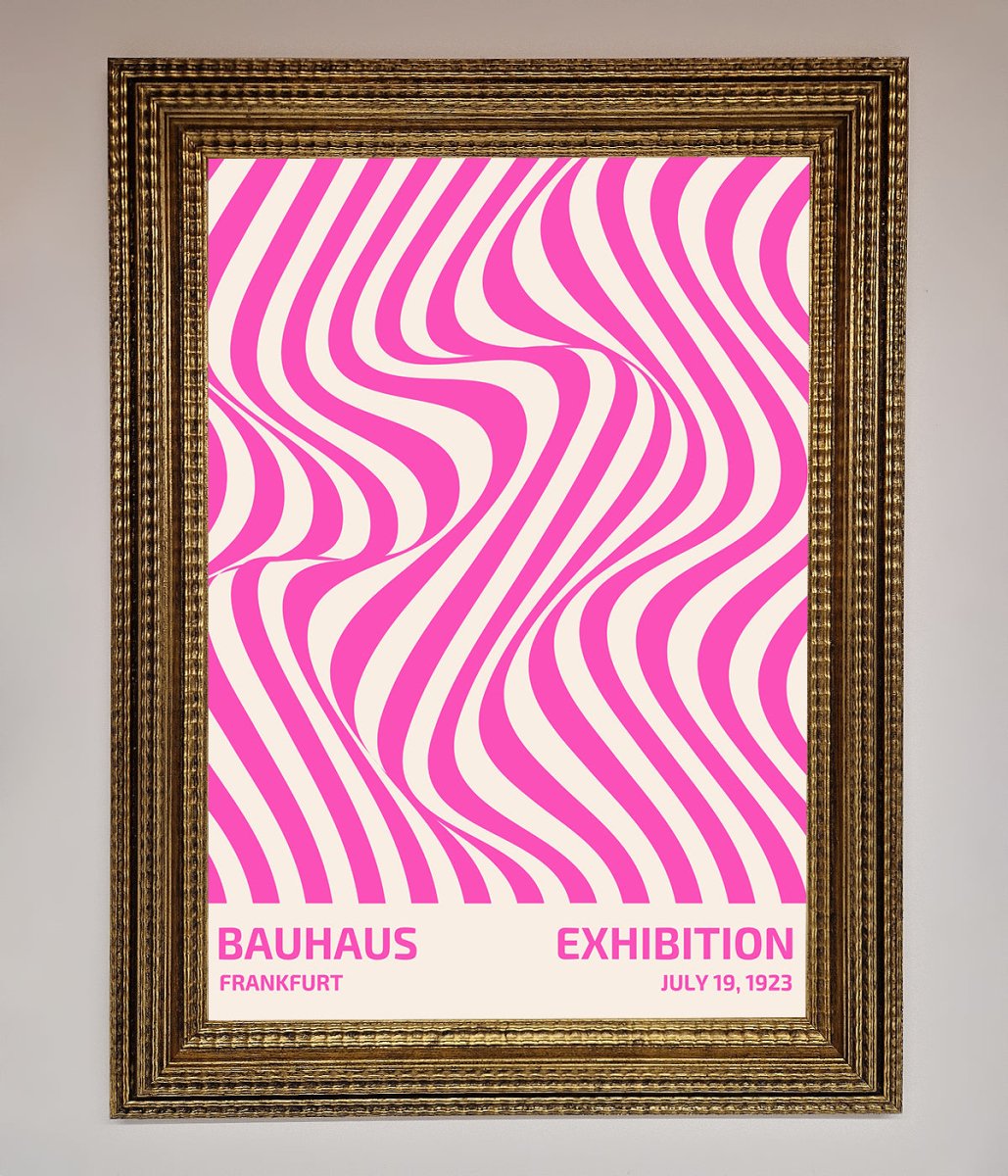Bauhaus Pink Expedition Framed Wall Art