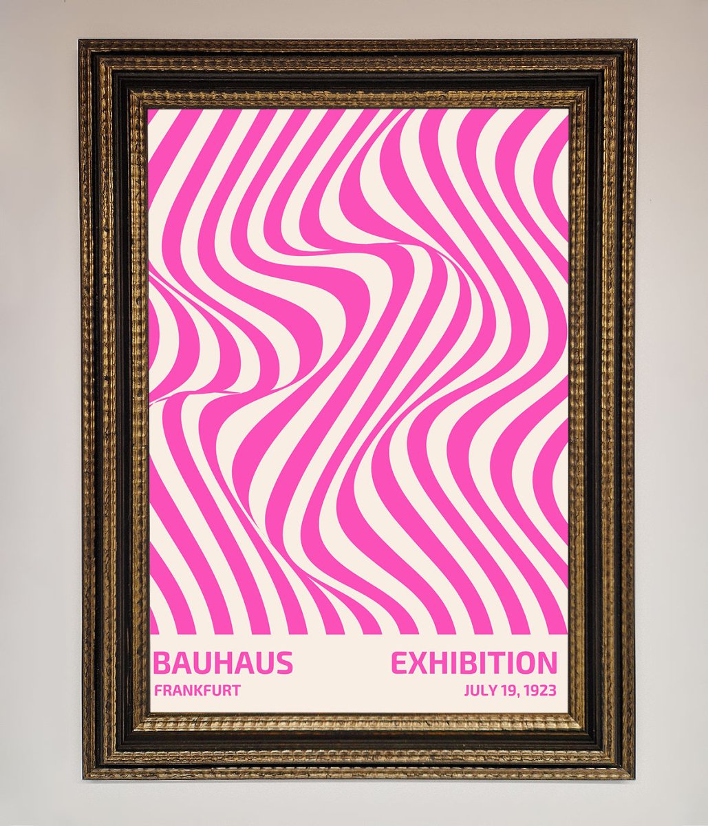 Bauhaus Pink Expedition Framed Wall Art