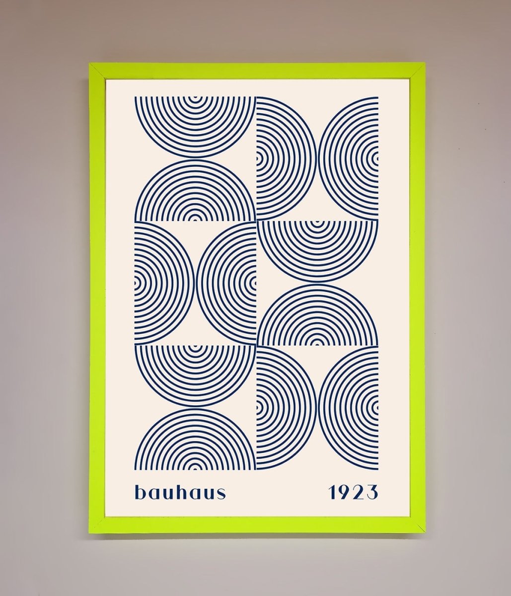 Bauhaus Print 1923 Navy Abstract Framed Poster