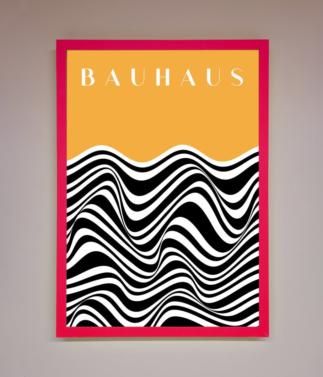 Bauhaus Yellow Framed Poster