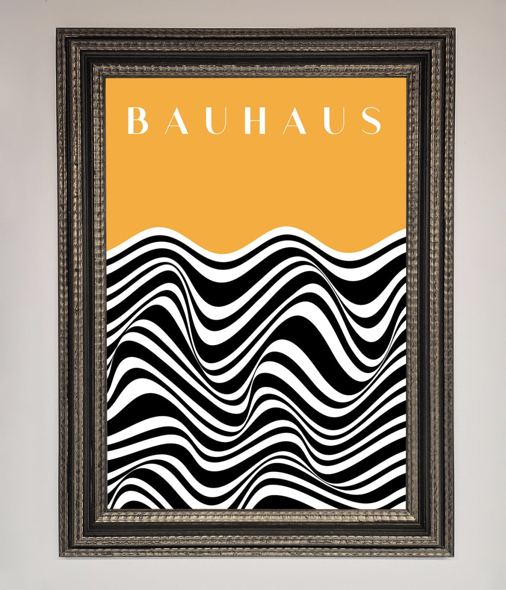 Bauhaus Yellow Framed Poster