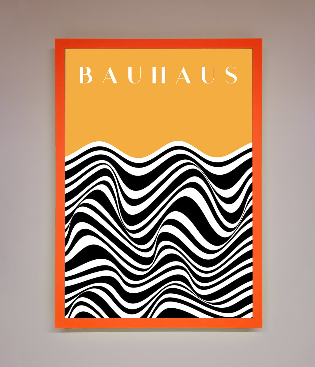 Bauhaus Yellow Framed Poster