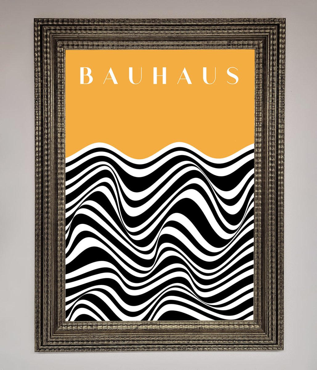 Bauhaus Yellow Framed Poster