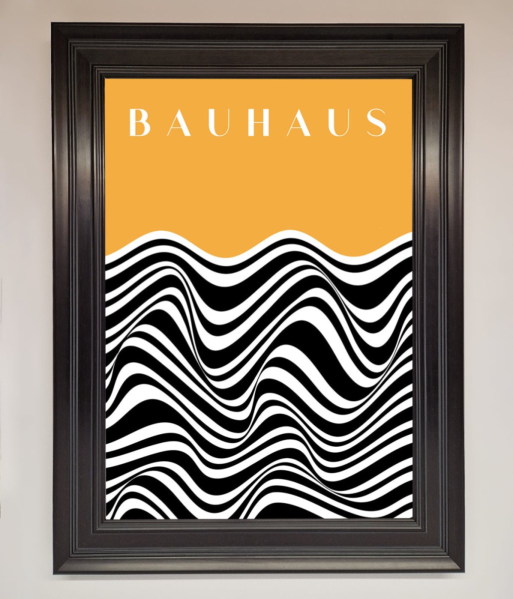Bauhaus Yellow Framed Poster
