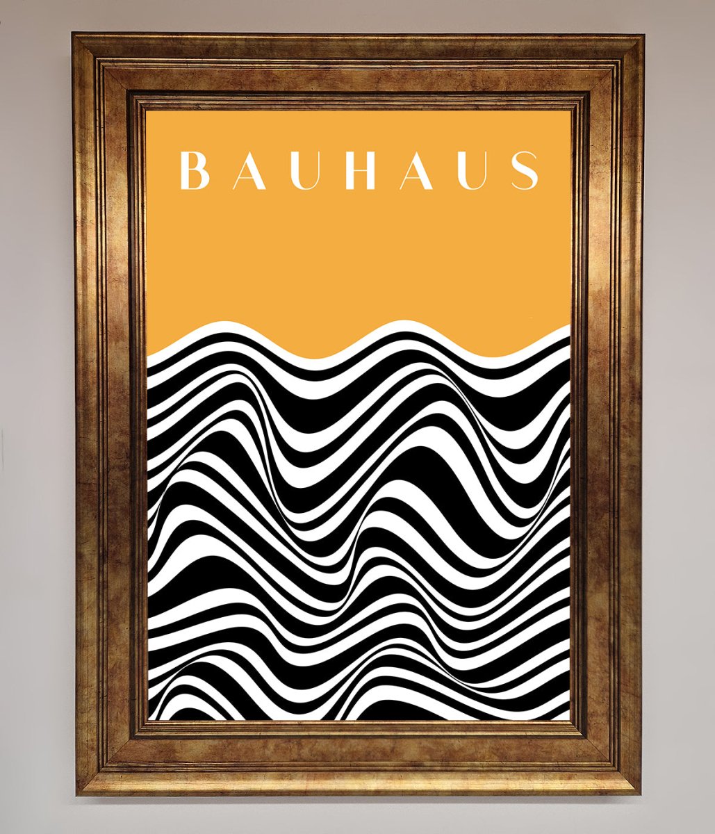 Bauhaus Yellow Framed Poster