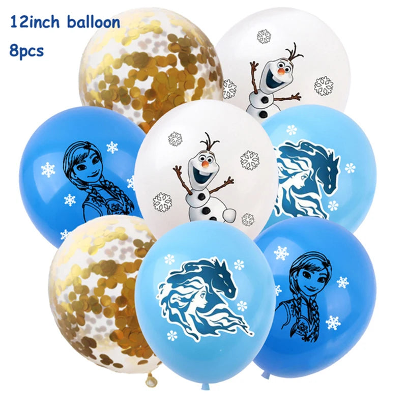 Frozen Anna Elsa Party Supplies – Disposable Plates Cups Napkins Balloons