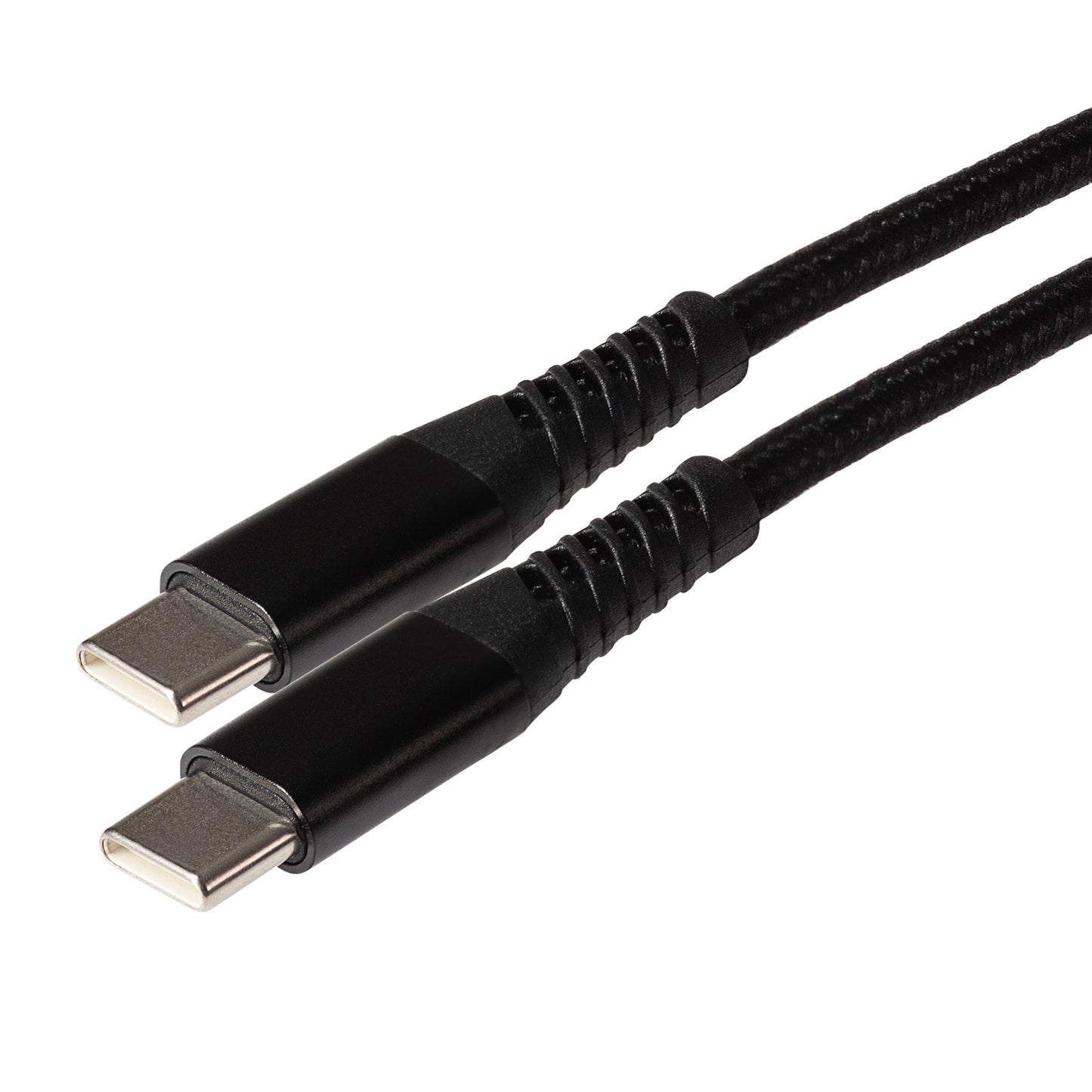 Maplin USB-C to USB-C 60W PD Braided Cable - Black