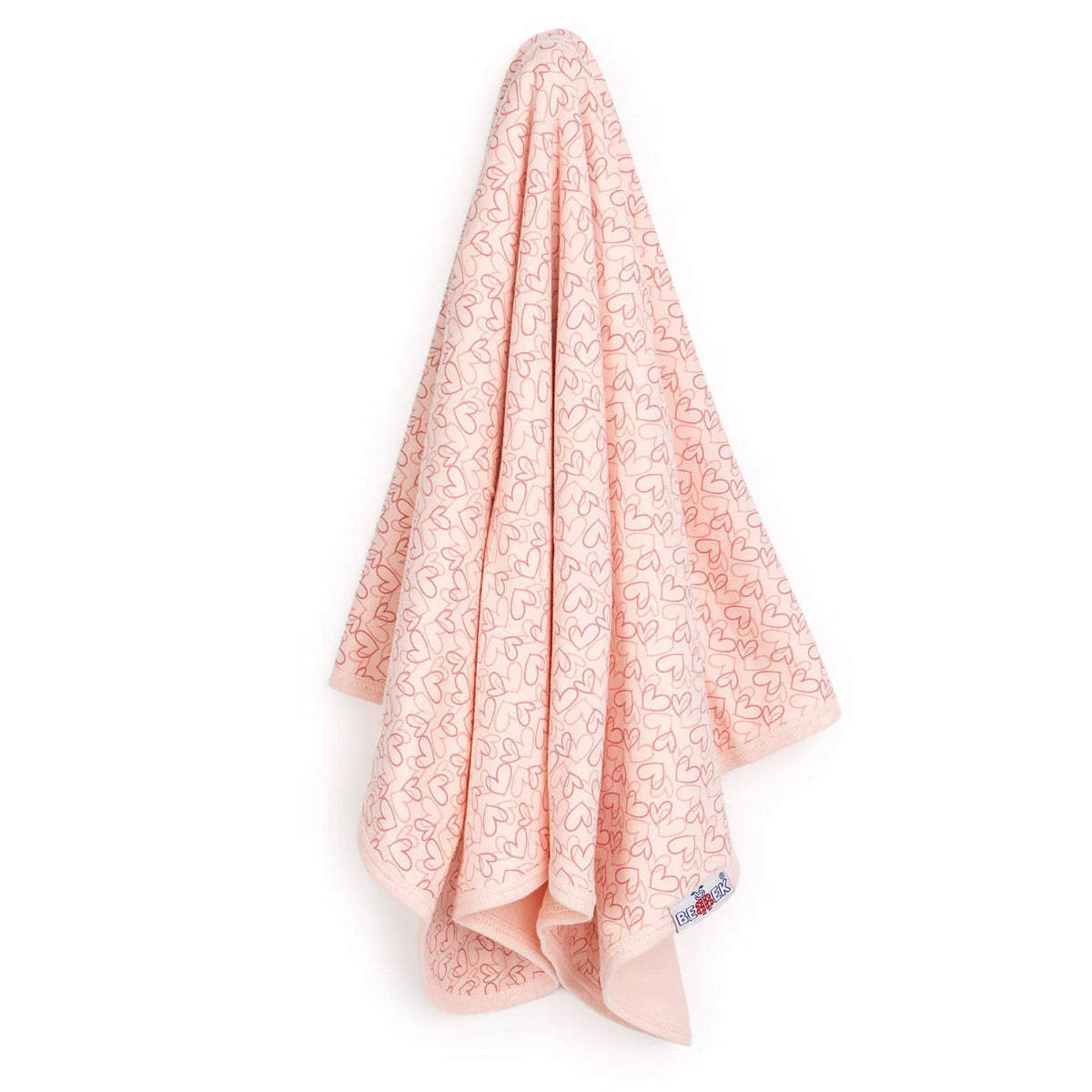 Bebbek Heart Print Jersey Baby Blanket (80 x 80 cm)