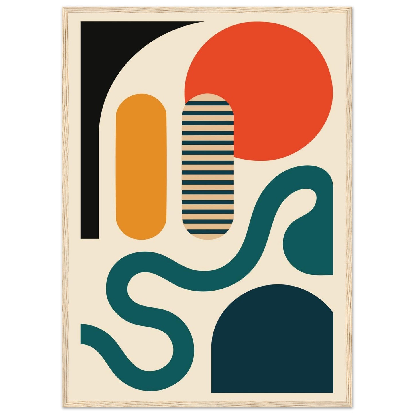 Abstract Bliss - Premium Matte Paper Wooden Framed Poster