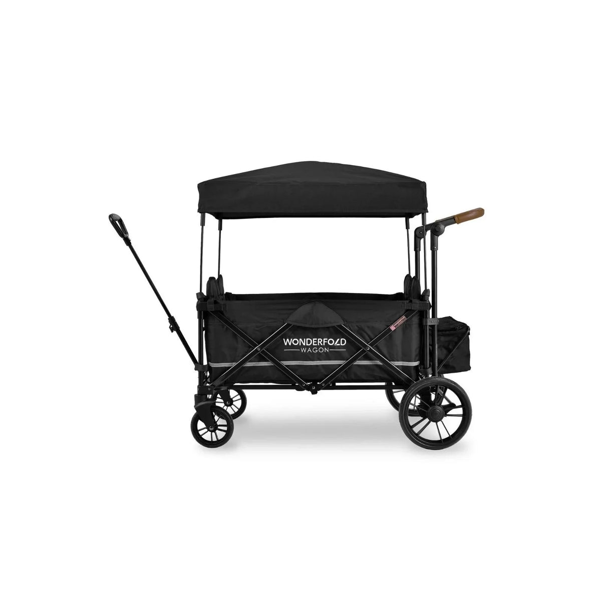 Wonderfold X4R Push and Pull Quad Stroller Wagon - Black