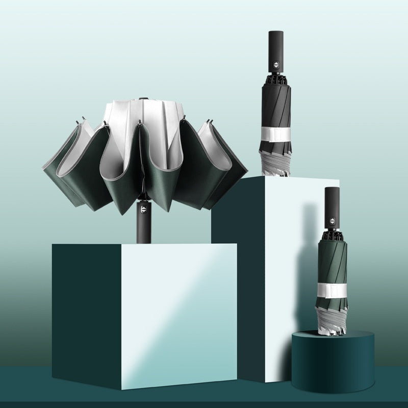 Compact Reversible Automatic Umbrella with UV Protection
