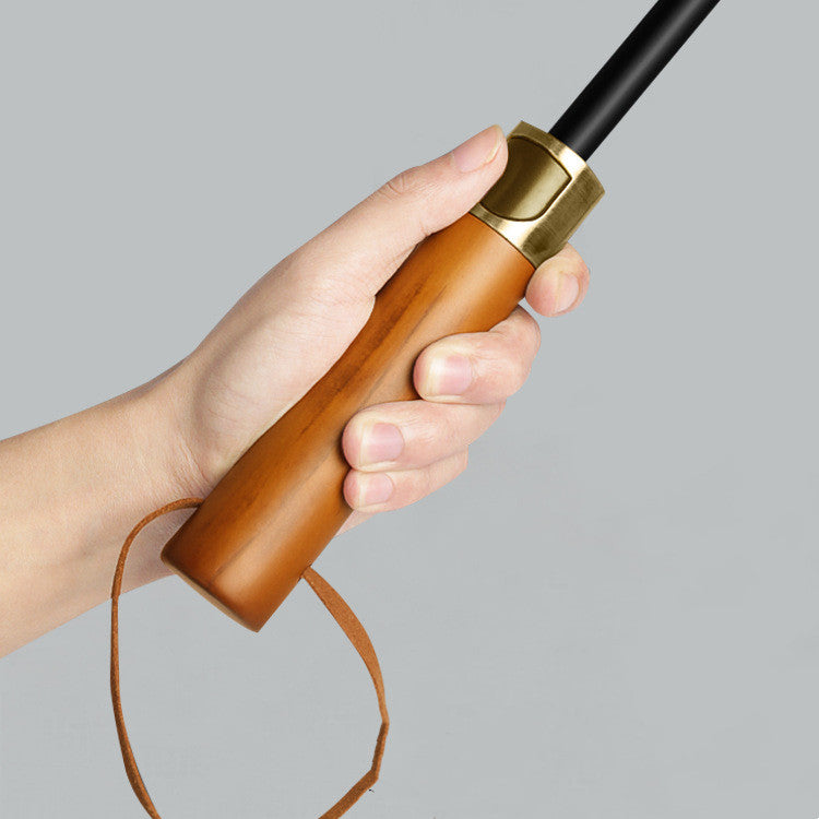 Long Handle Umbrella with Wooden Handle