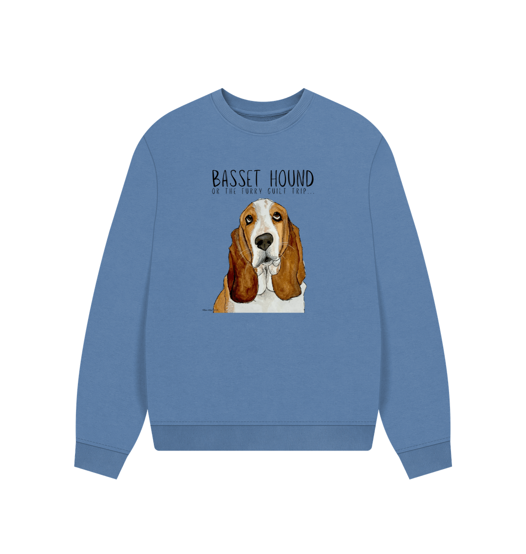 Basset Hound Women’s Oversized Sweatshirt: Cozy, Stylish & Full of Guilt!