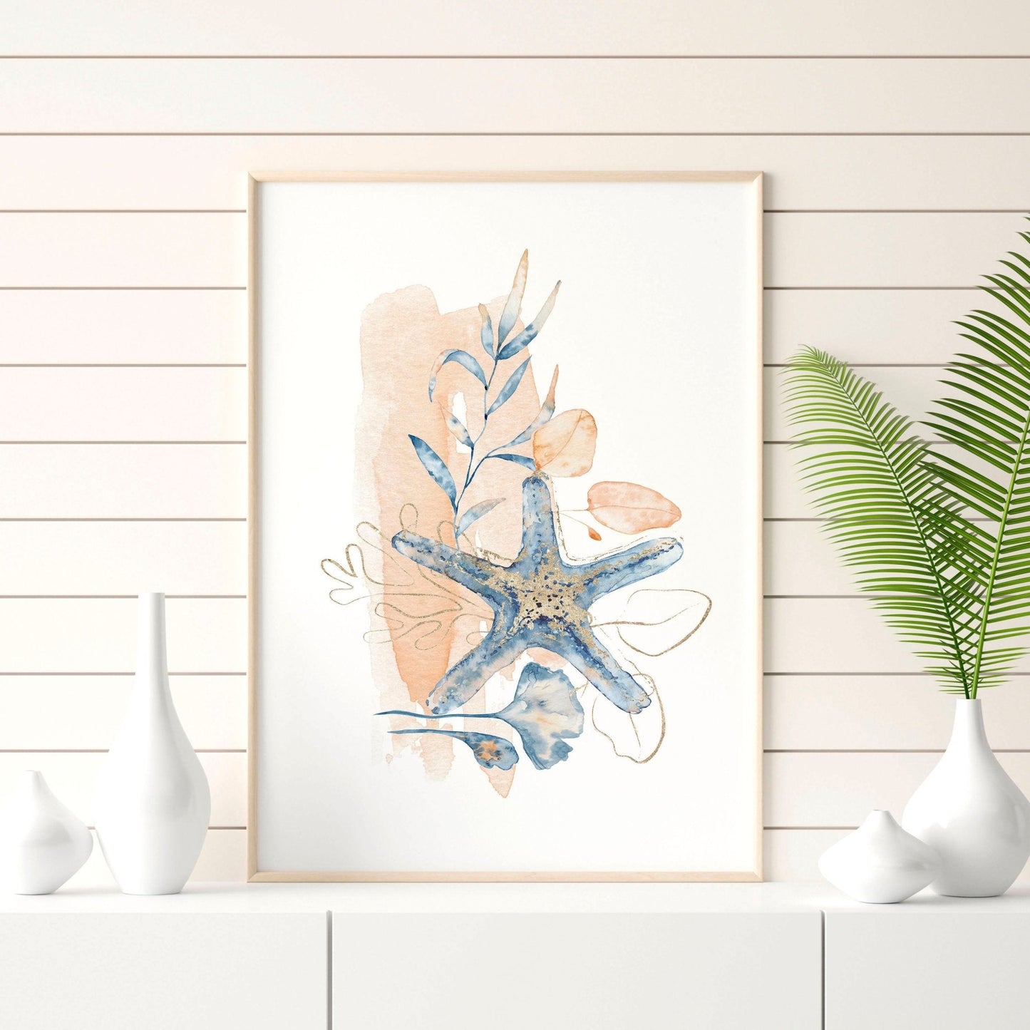Beach theme decor wall art | Set of 3 wall art prints