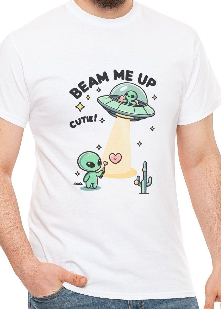 Beam Me Up, Cutie T-Shirt – Alien Love Space Tee