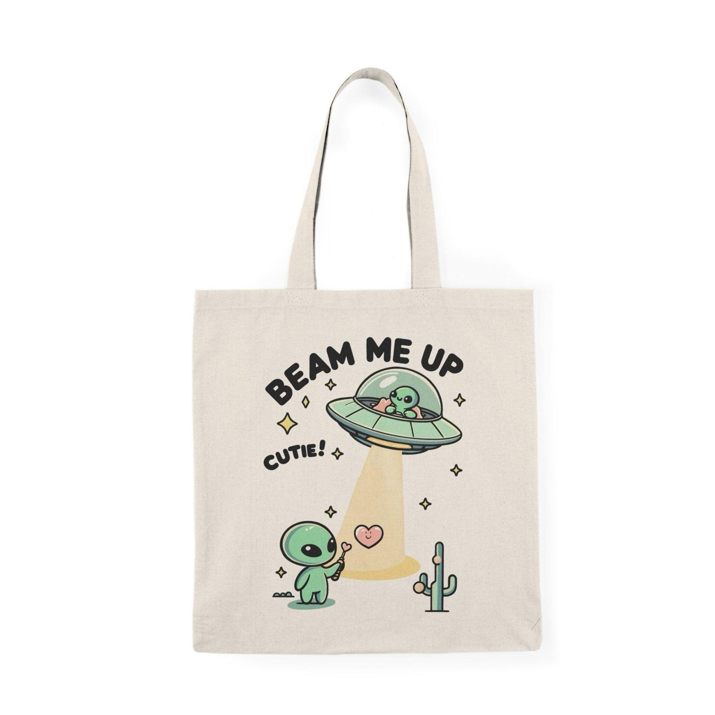 Beam Me Up, Cutie Tote – Alien Design Eco Cotton Bag
