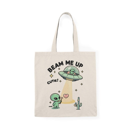 Beam Me Up, Cutie Tote – Alien Design Eco Cotton Bag