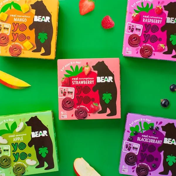 Bear Yoyos Real Fruit Refreshing Raspberry 5 x 20g (Case of 6)