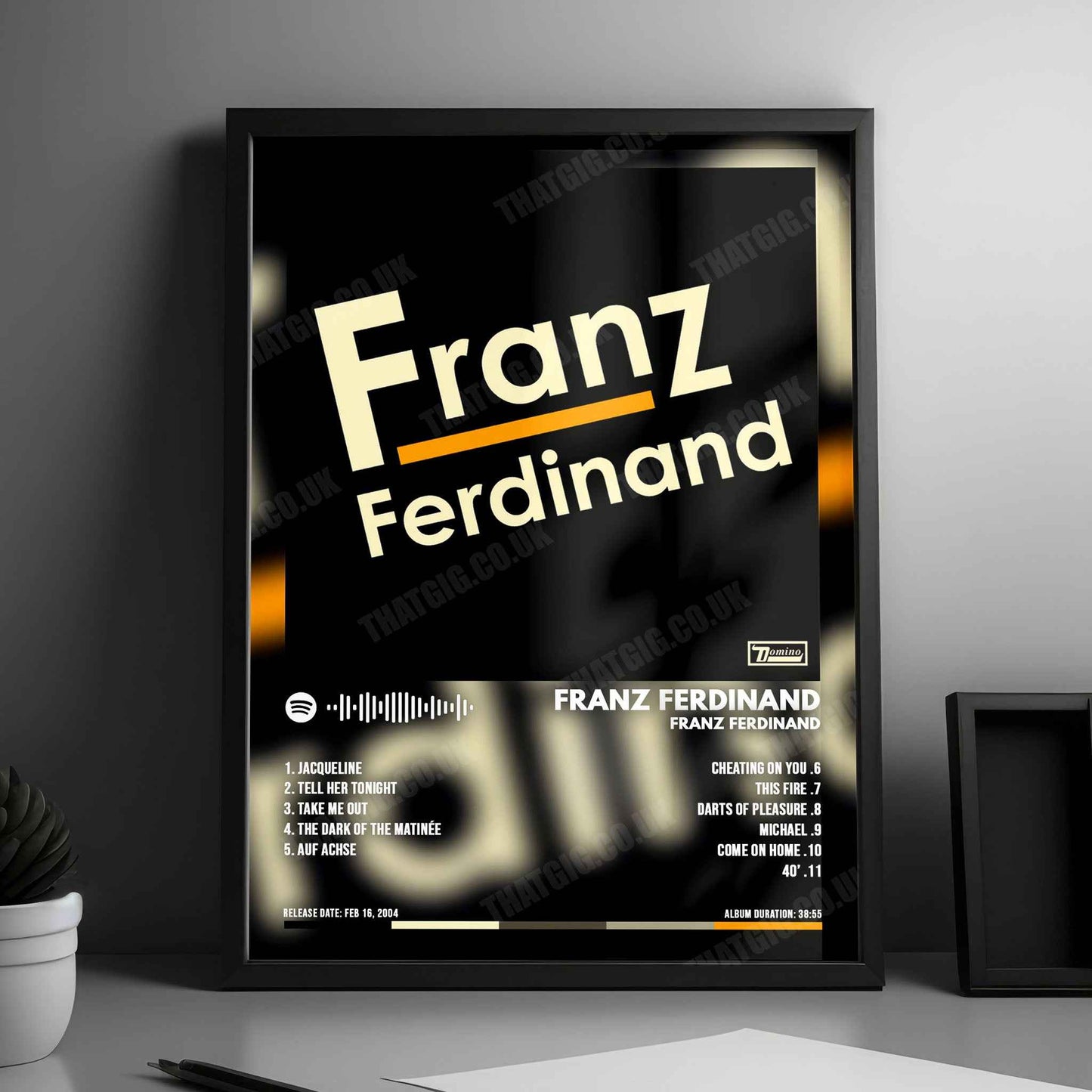 Franz Ferdinand "Franz Ferdinand" Album Cover Poster - with Complete Tracklist