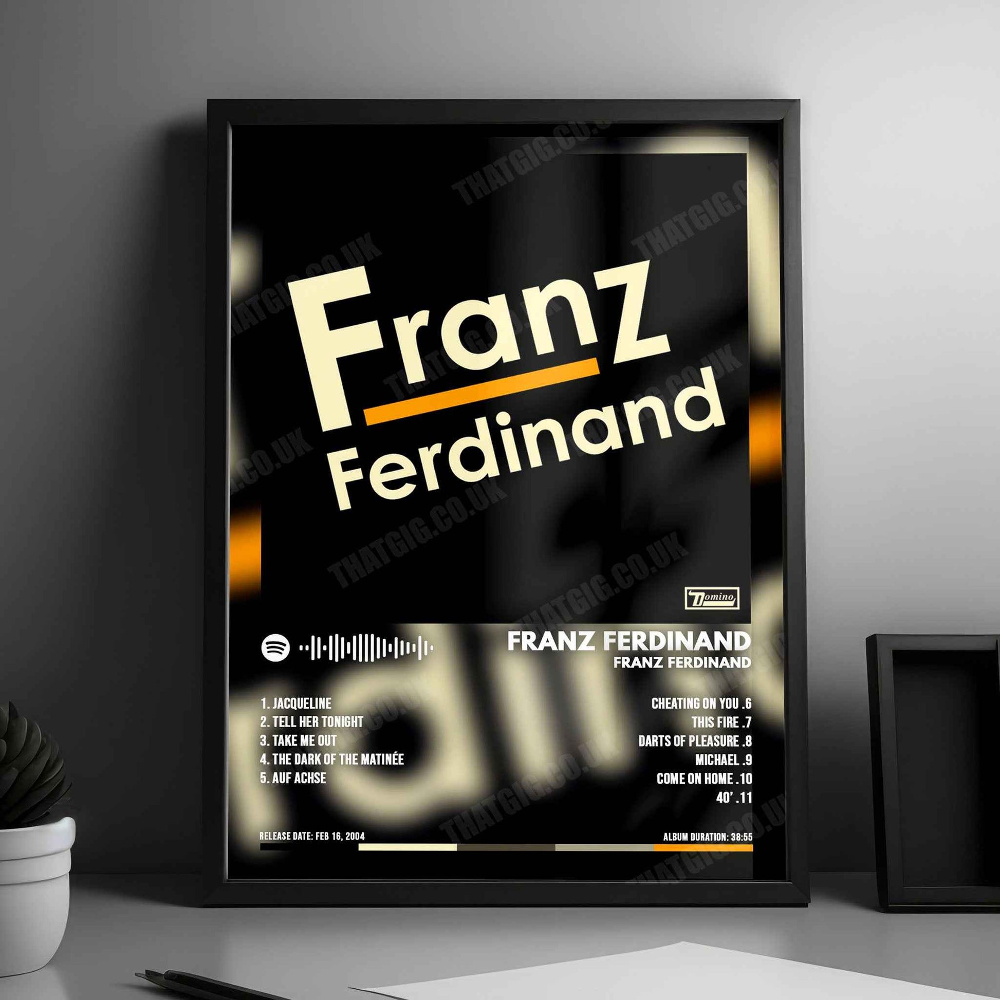 Franz Ferdinand "Franz Ferdinand" Album Cover Poster - with Complete Tracklist