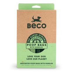 Beco Poop Bags Unscented with Handles 120 Pack, 120's