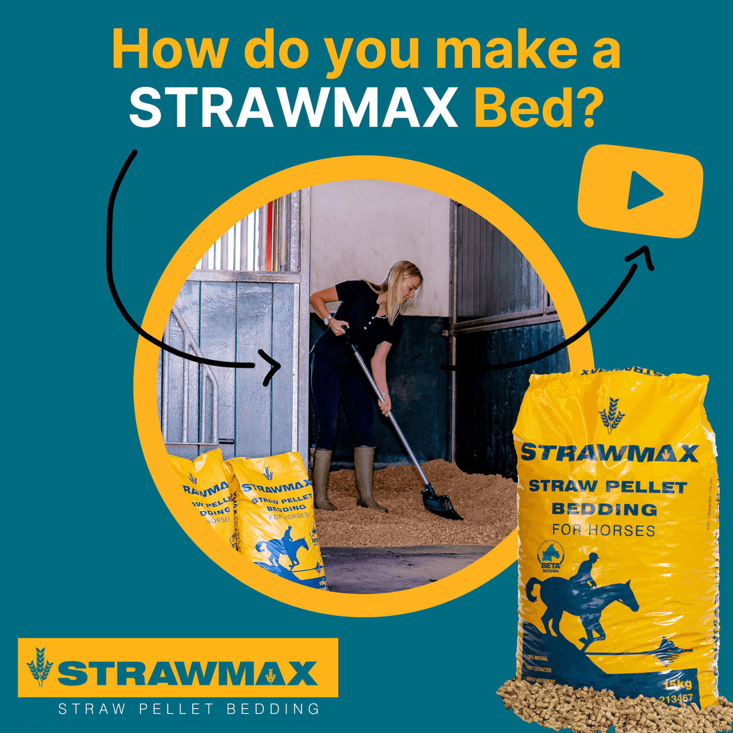 Bedmax Strawmax Straw Pellet 15kg