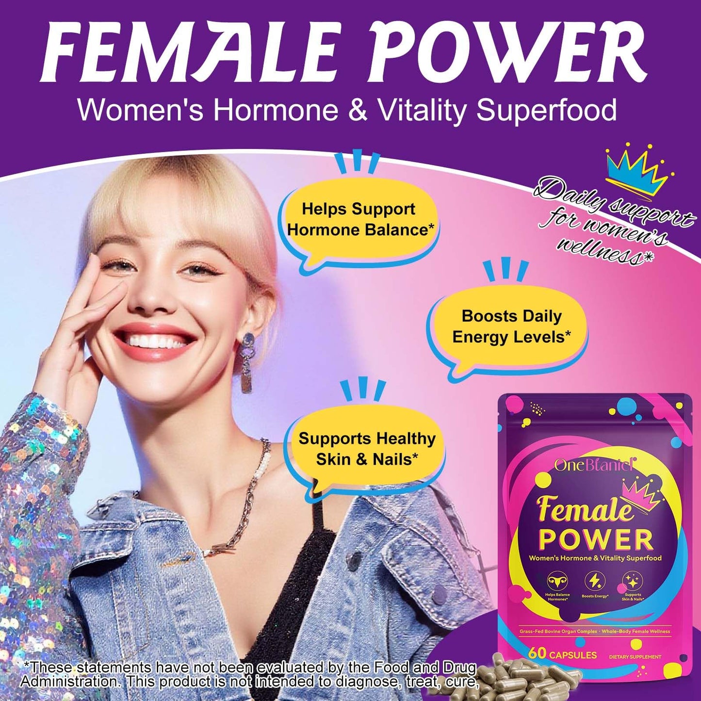 Beef Organ Supplement for Women – Grass-Fed Liver, Uterus & Ovaries | Hormone Balance, Energy, Immunity | 60 Capsules