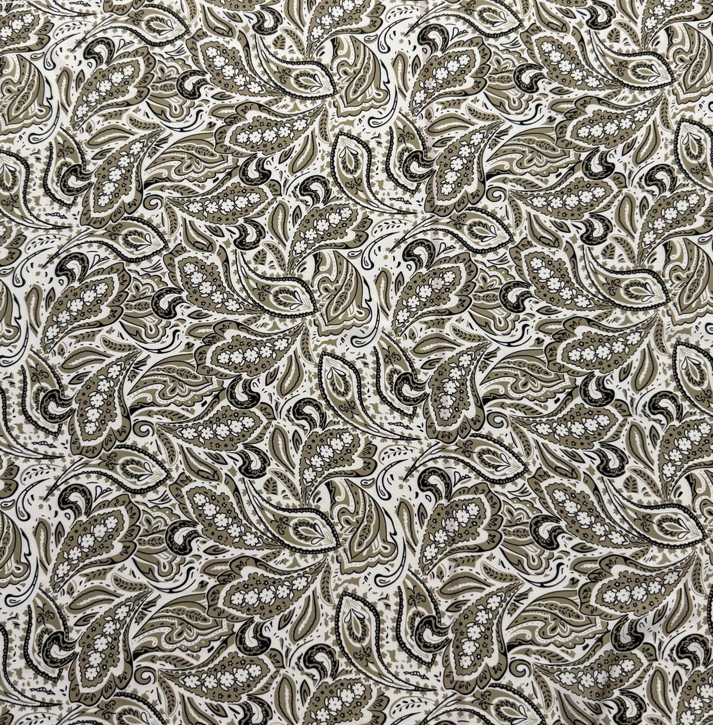 Beige & Cream Paisley Fabric by the Metre – Classic Style