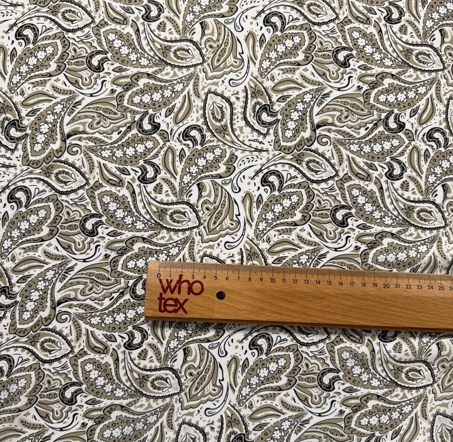 Beige & Cream Paisley Fabric by the Metre – Classic Style