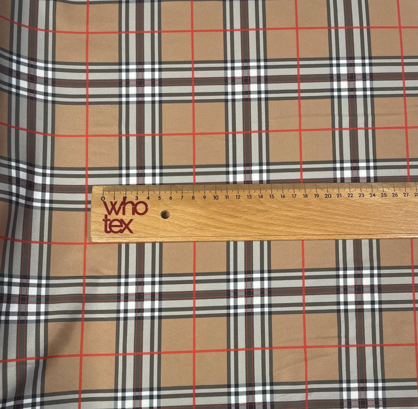 Beige Tartan Plaid Fabric by the Metre