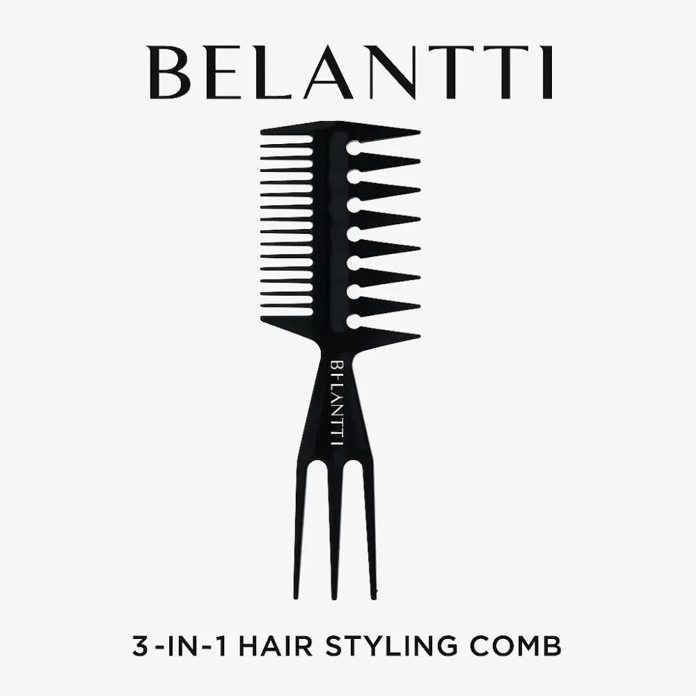Belantti 3-in-1 Wide Tooth Detangling Comb for Curly Hair