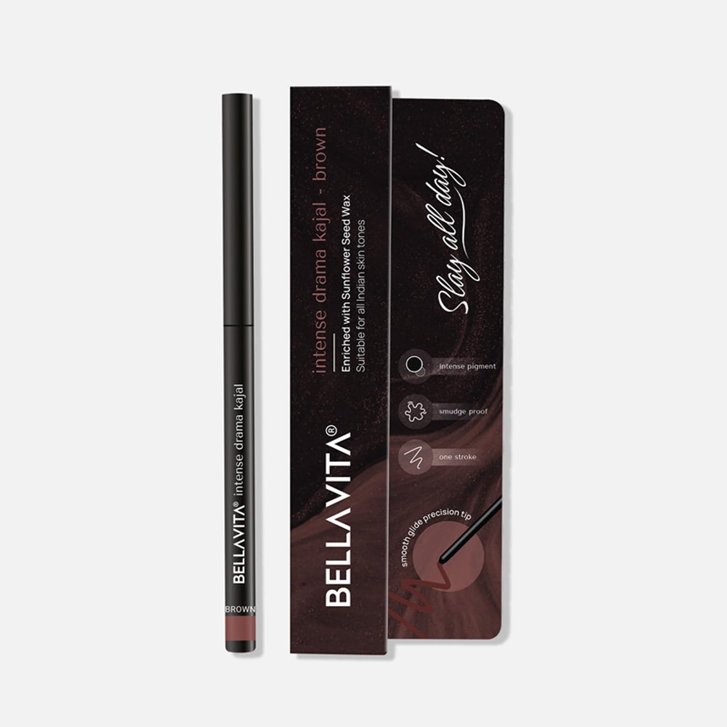 BELLAVITA Black Matte Waterproof Eyeliner | Smudge-Proof | Biotin Enriched